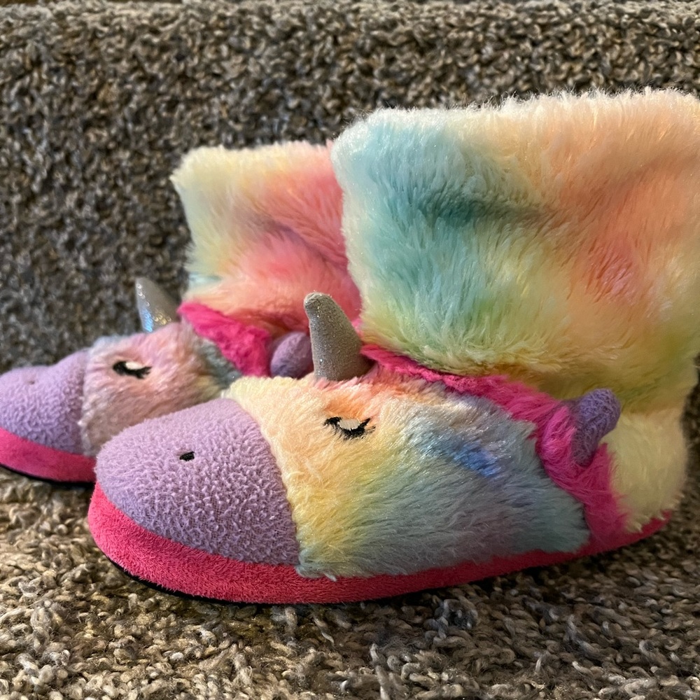 Rainbow unicorn boots/slippers